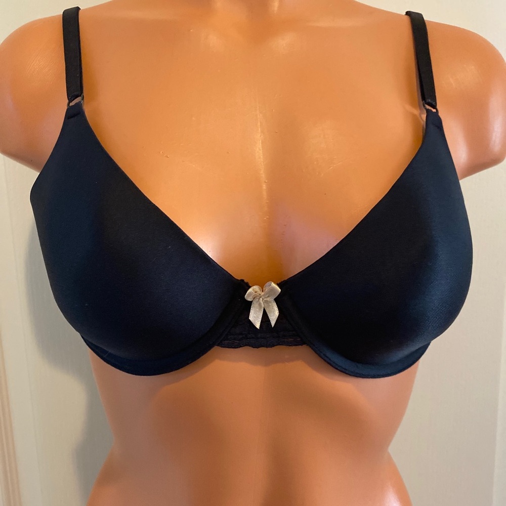 MAIDENFORM Bra 36B Underwire Lightly Lined Lace Black EUC $45